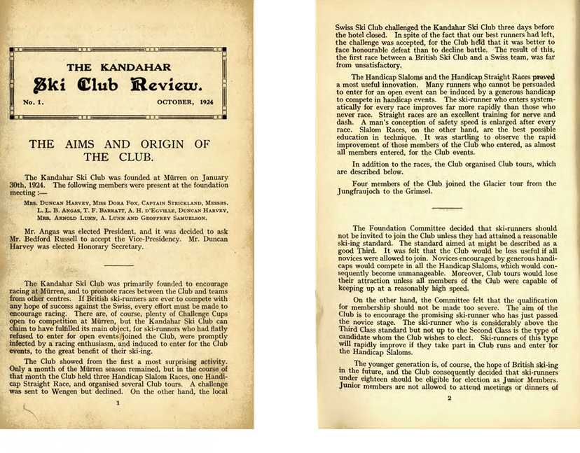 The aims and origin of the club